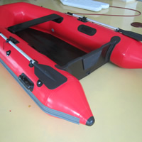 Red inflatable motor boatsGT131