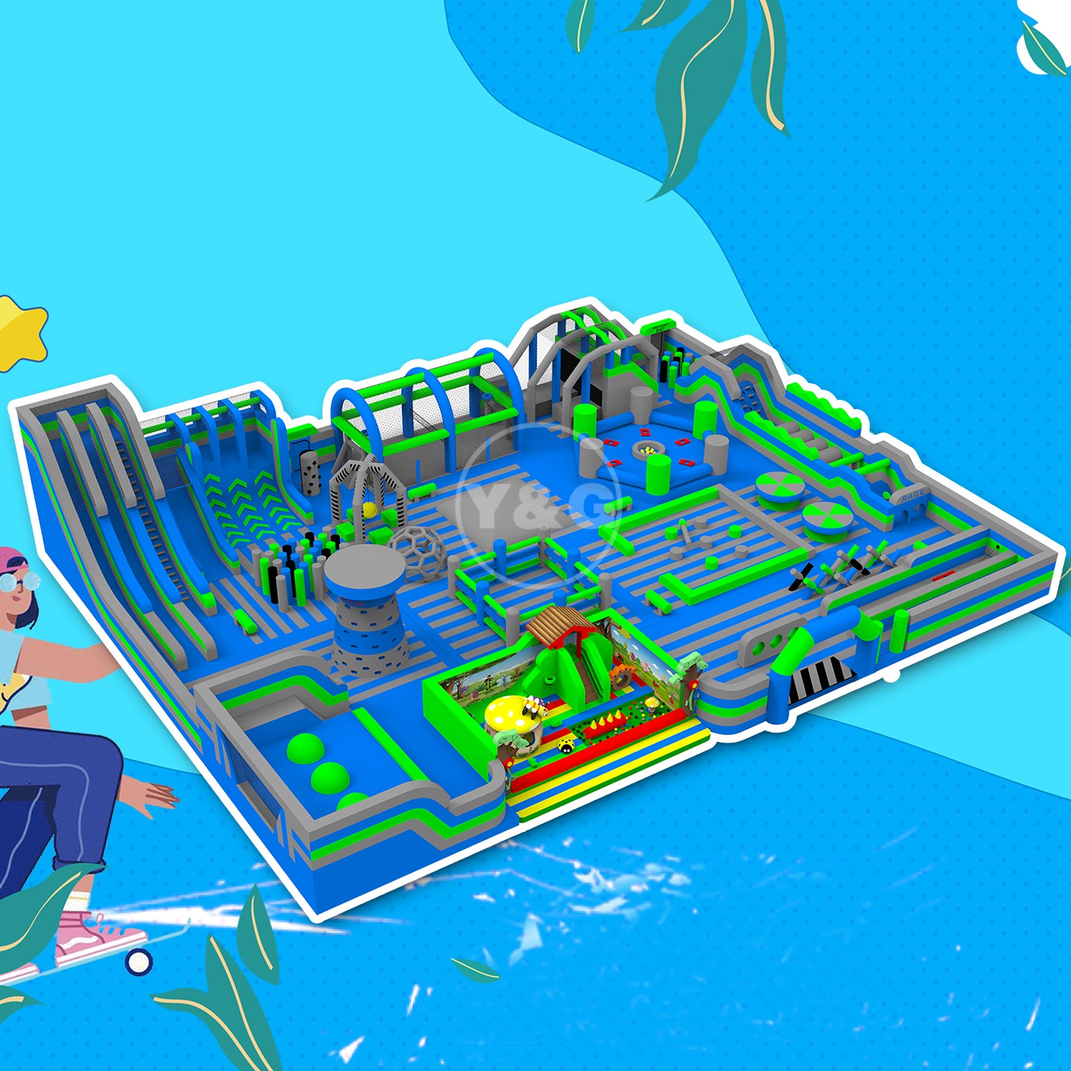 Summer Party Adult Inflatable ParkYGIP-03