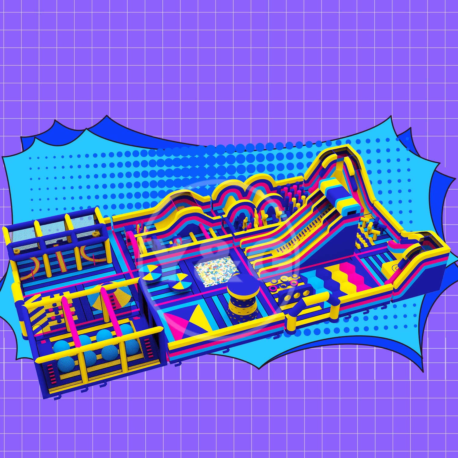 Cyberpunk Theme Bouncy Castle ParkYGIP-06