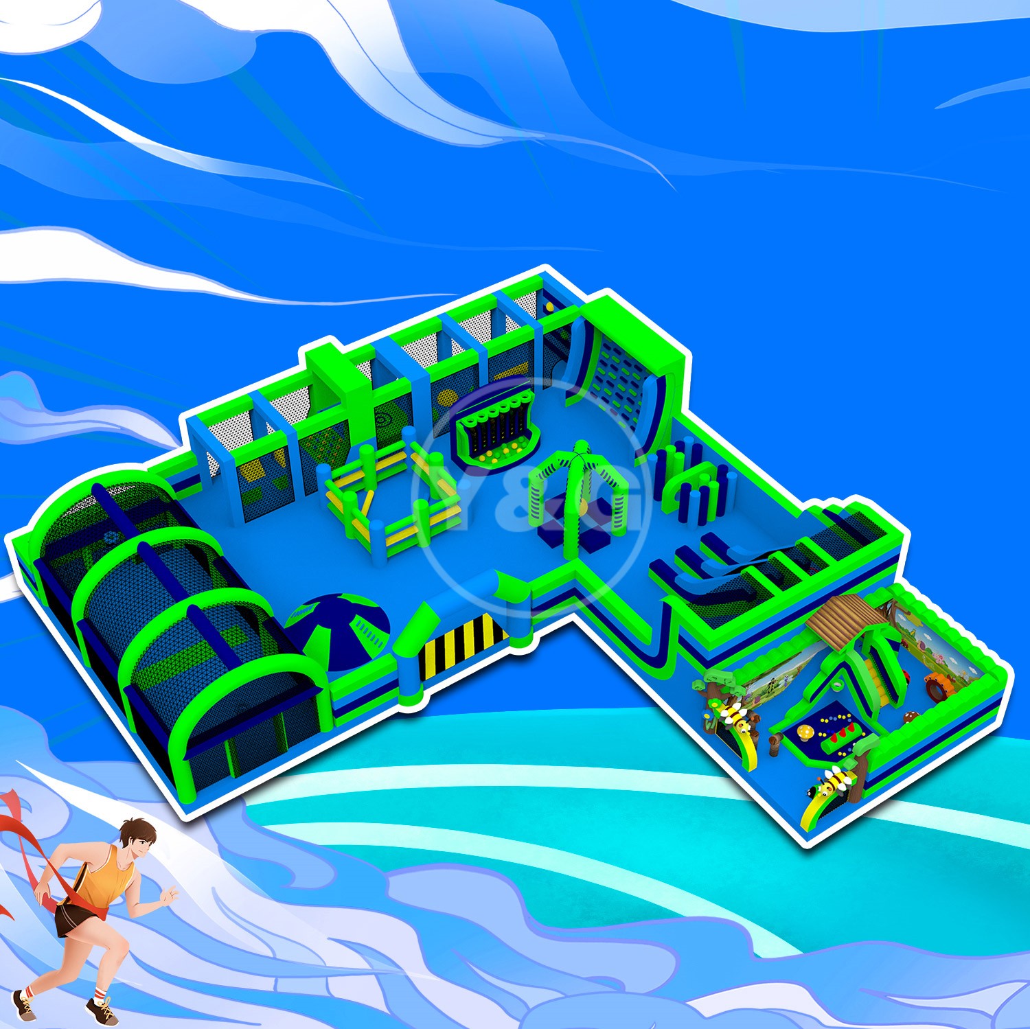 Ocean Theme Indoor Inflatable ParkYGIP-09